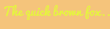 Image with Font Color E5F53E and Background Color F5C47B